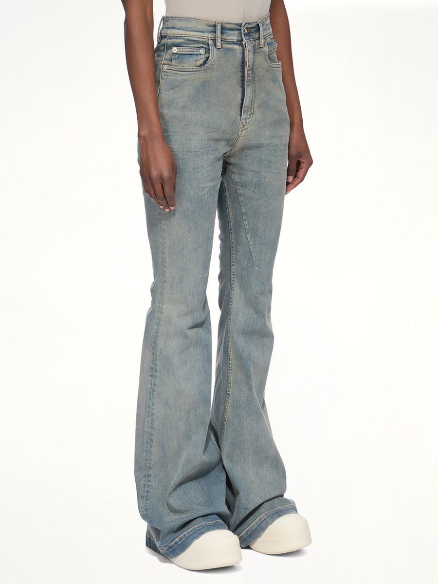 Stretch Denim Bolan Bootcut in Mieral Indigo