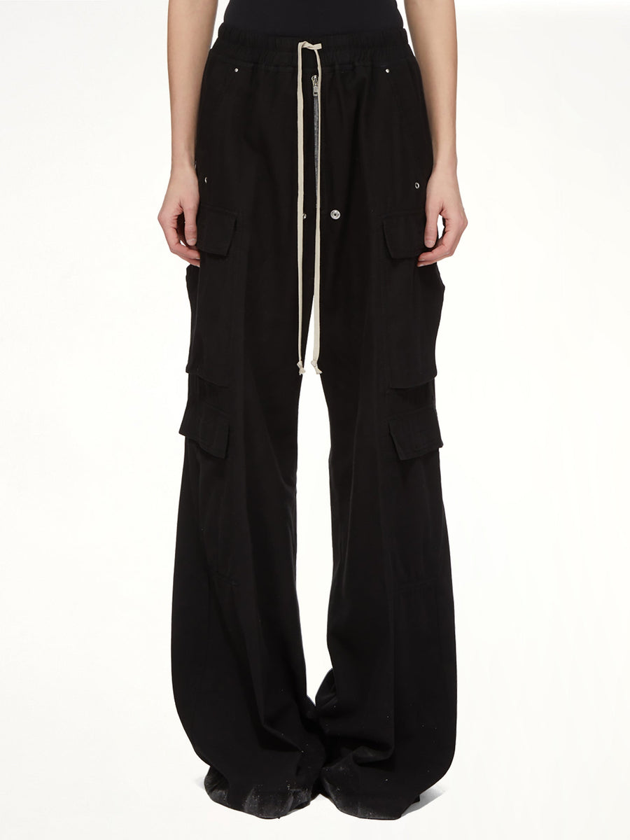 Flannel Double Cargo Jumbo Belas in Black