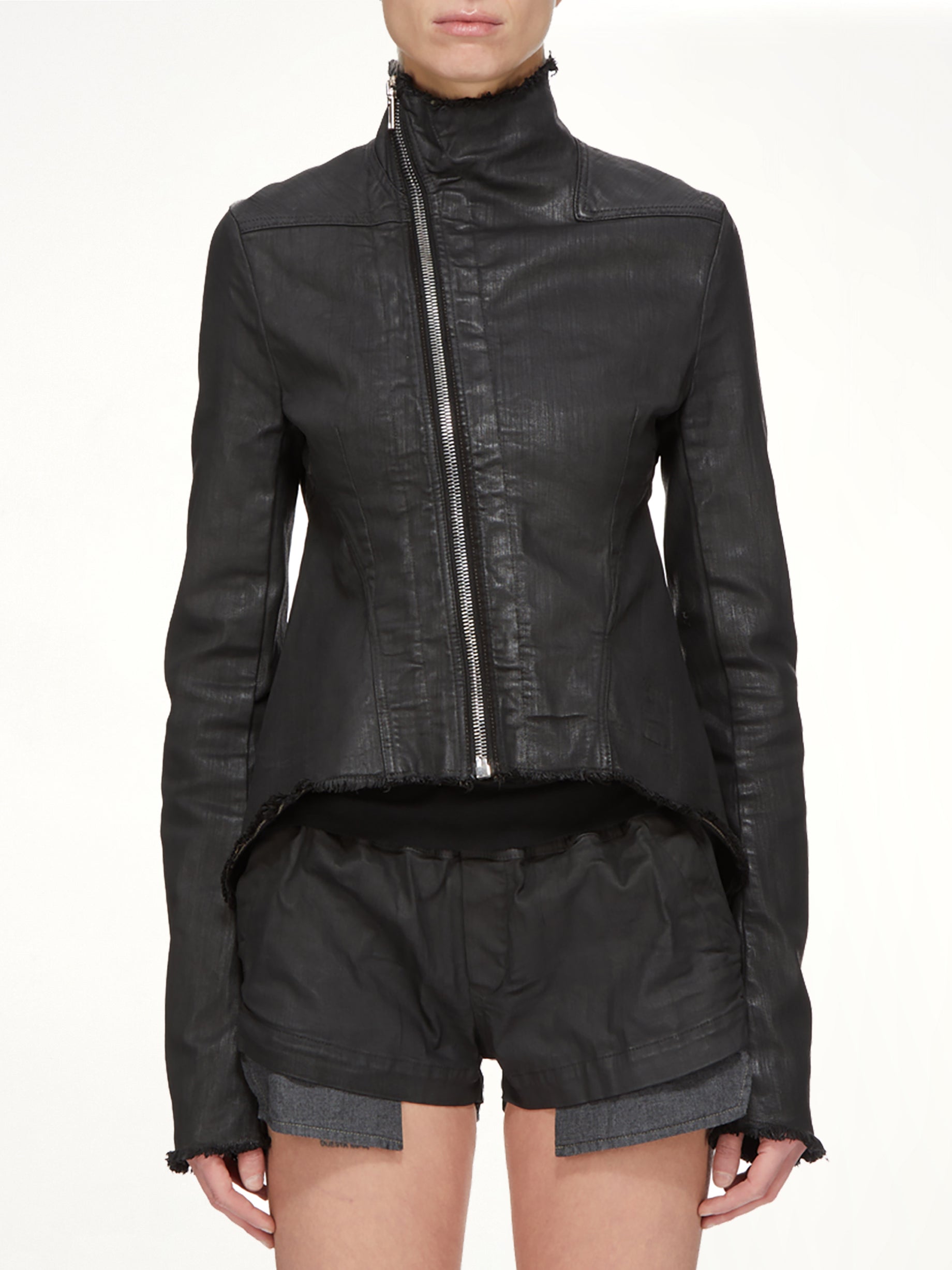 Stretch Denim Naska Gary Jacket in Black Wax