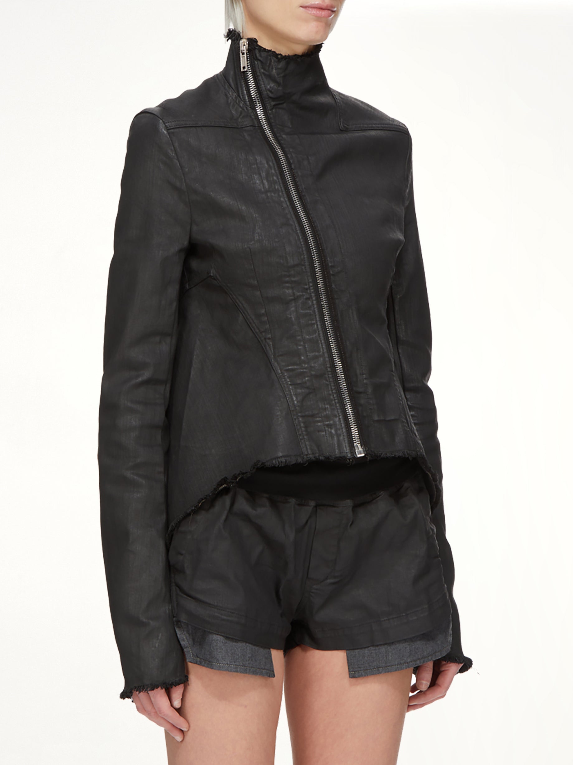 Stretch Denim Naska Gary Jacket in Black Wax
