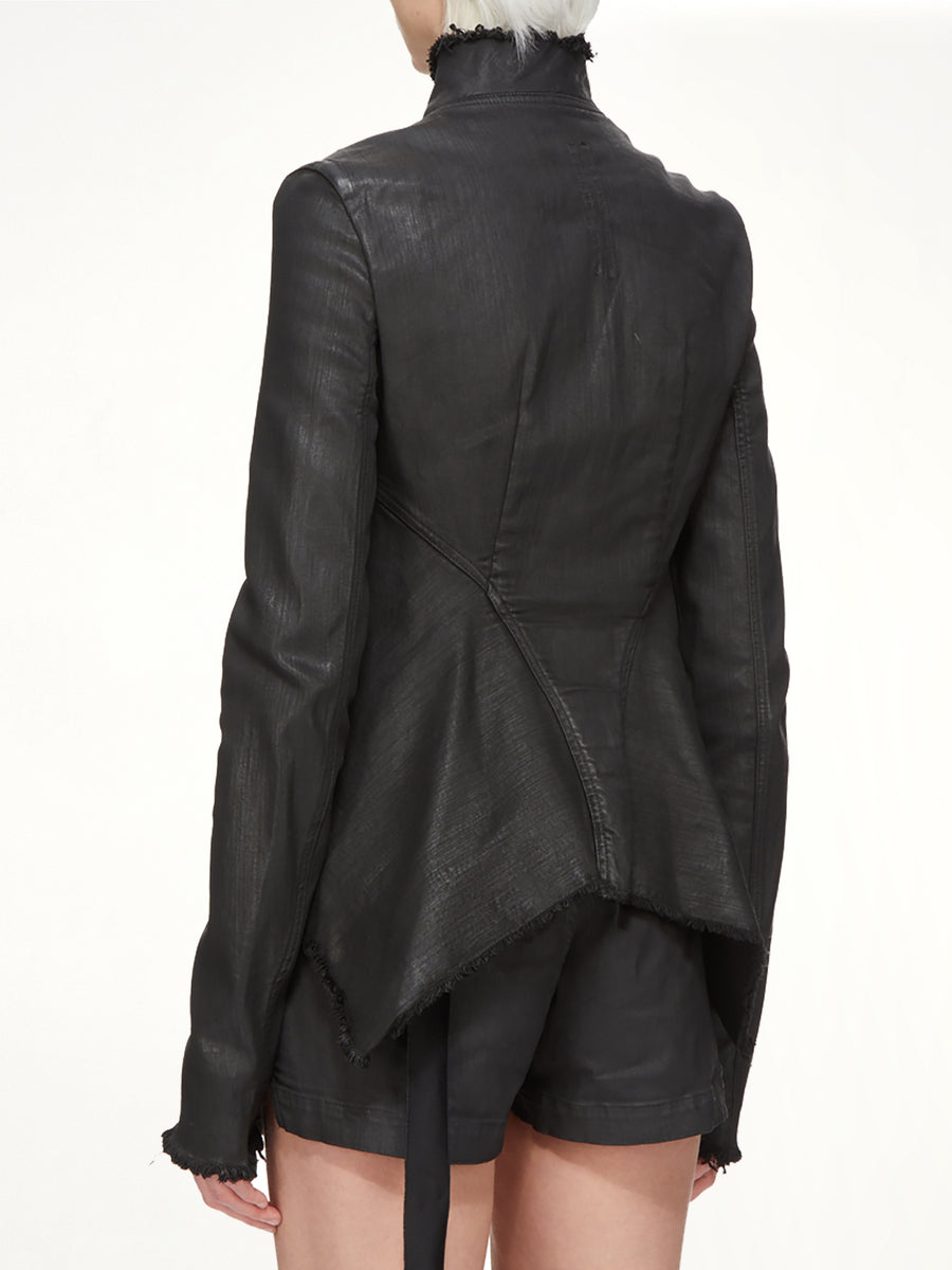 Stretch Denim Naska Gary Jacket in Black Wax