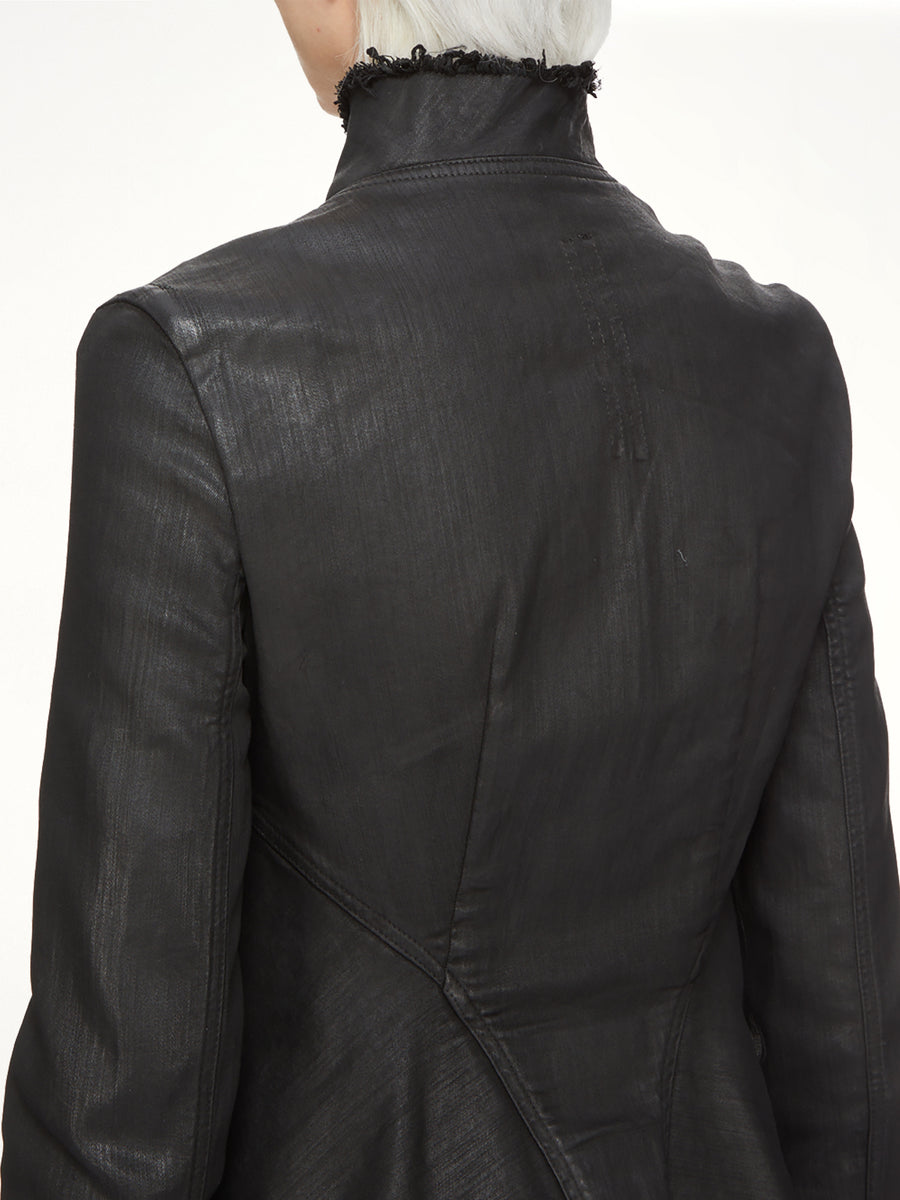 Stretch Denim Naska Gary Jacket in Black Wax
