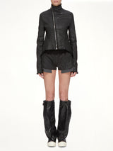 Stretch Denim Naska Gary Jacket in Black Wax