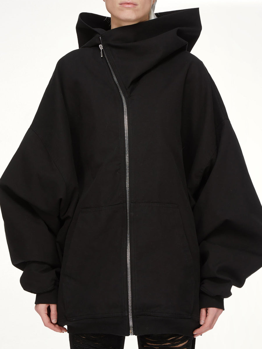 Mountain Hun Hooded Jacket in Black