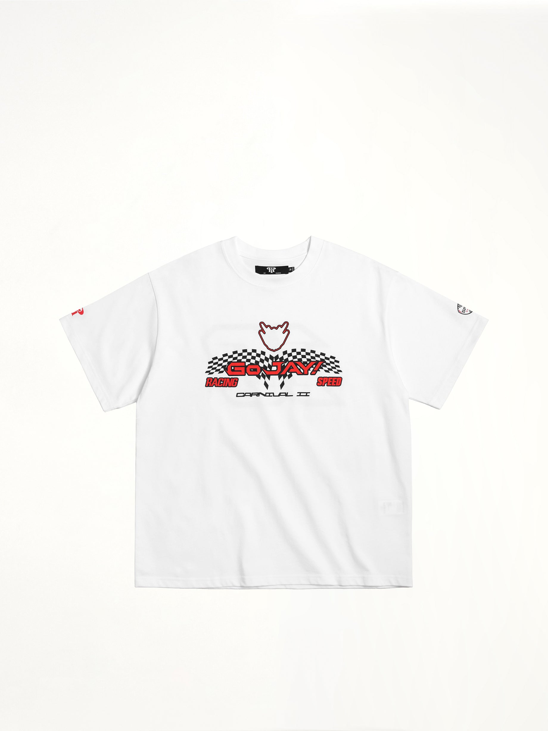 J Carnival II World Tour Race Car T-Shirt in White