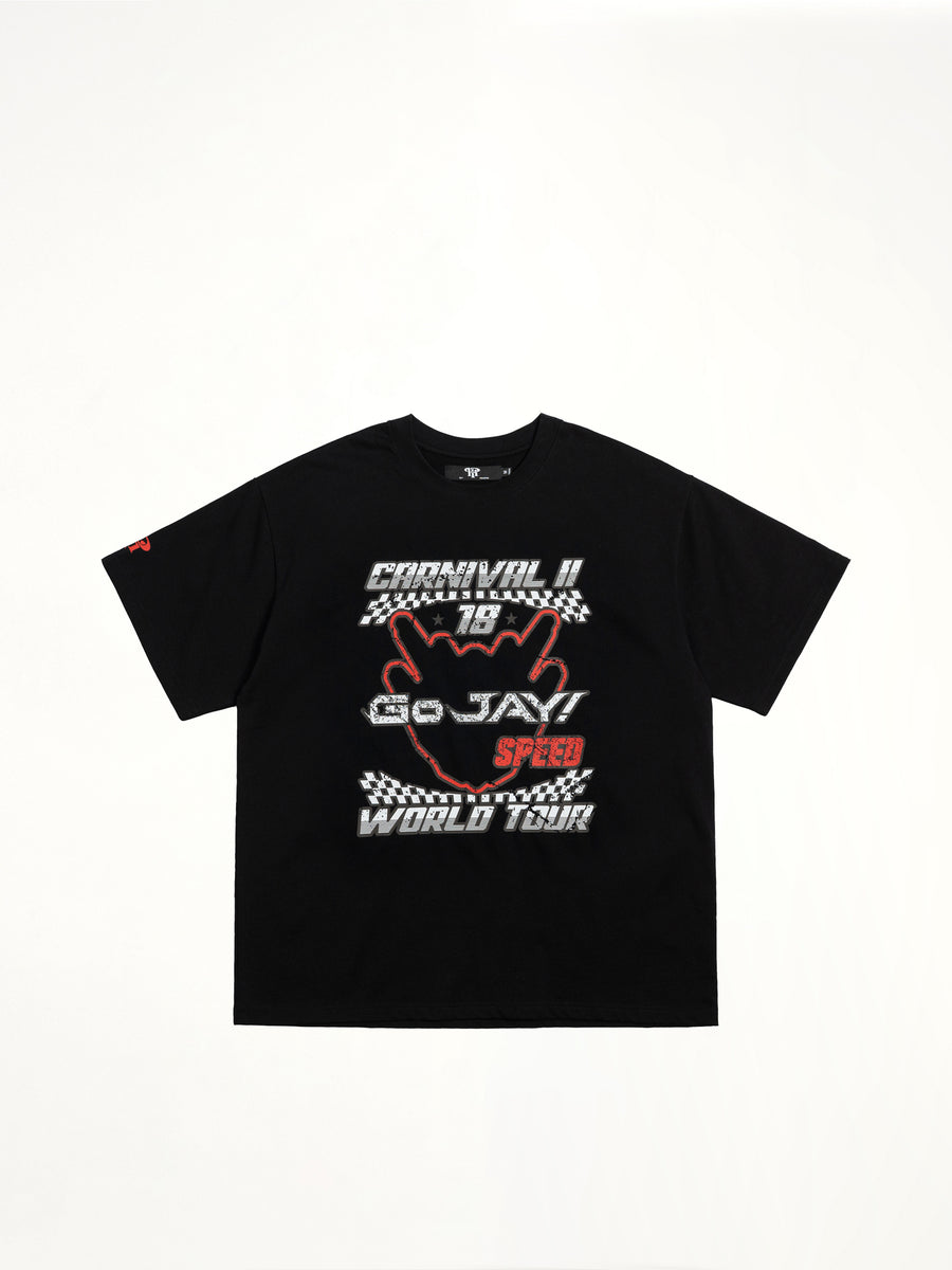 J Carnival II World Tour Race Car Pt.2 T-Shirt in Black