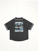 J Carnival II World Tour Race Car Baseball Shirt in Dark Grey
