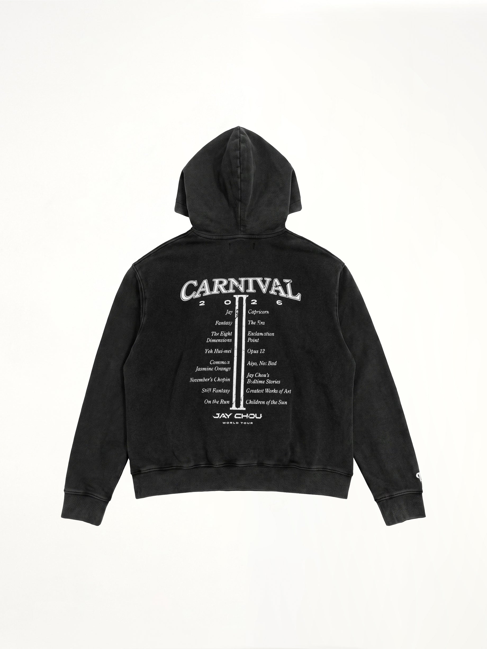 J Carnival II World Tour Album Washed Hoodie in Black