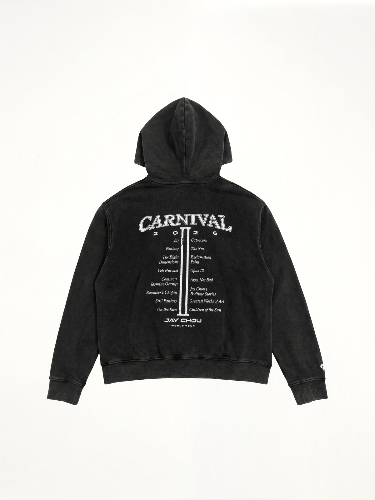 J Carnival II World Tour Album Washed Hoodie in Black