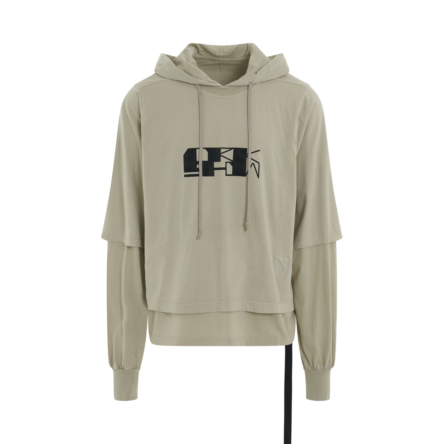 DRKSHDW Hustler Knit Hoodie T-Shirt in Pearl/Black