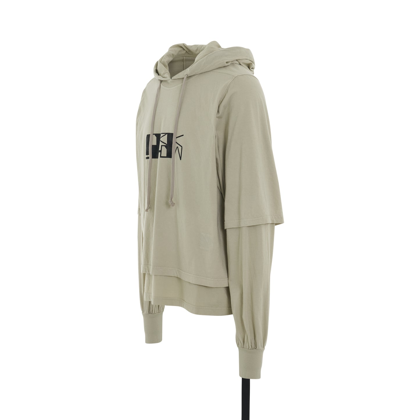 DRKSHDW Hustler Knit Hoodie T-Shirt in Pearl/Black