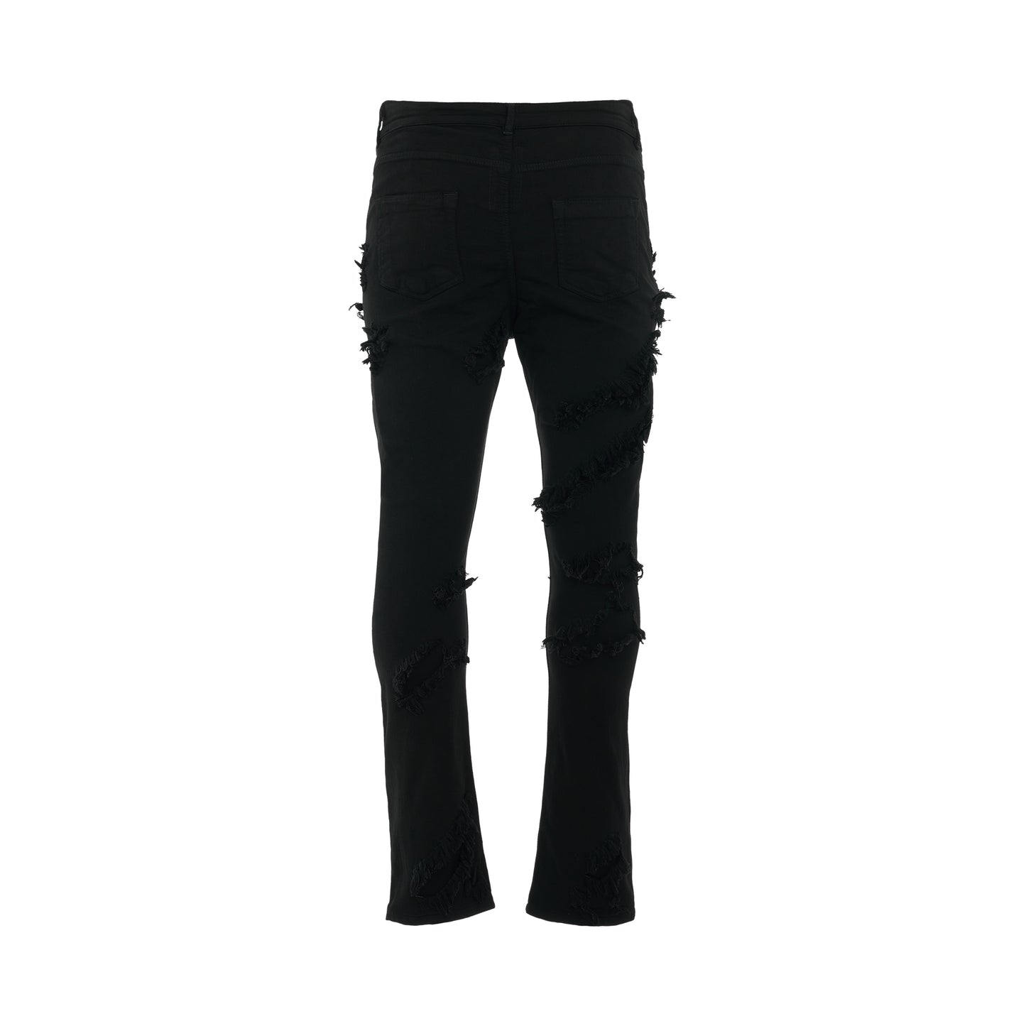 DRKSHDW Detroit Cut Slash Stretch Denim Pants in Black