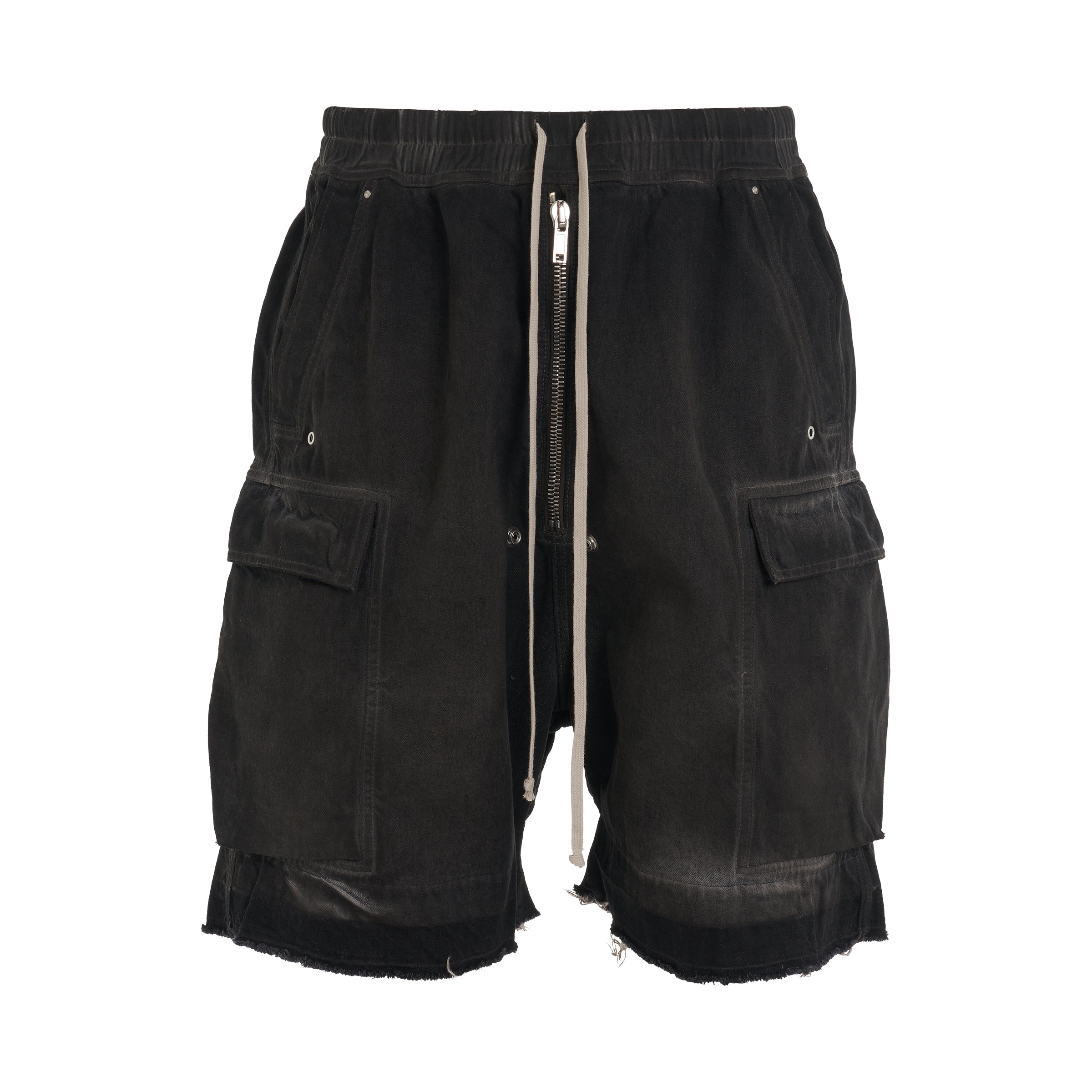 DRKSHDW Cargobela Denim Shorts in Dark Dust