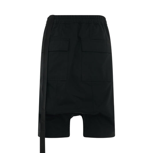 DRKSHDW Drawstring Pods Woven Shorts in Black