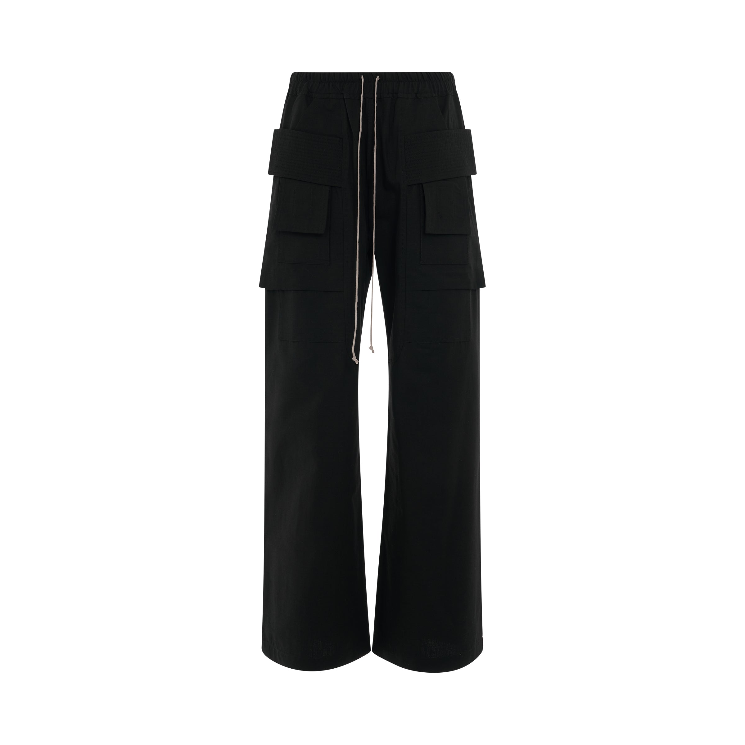 DRKSHDW Creatch Cargo Drawstring Woven Pants in Black