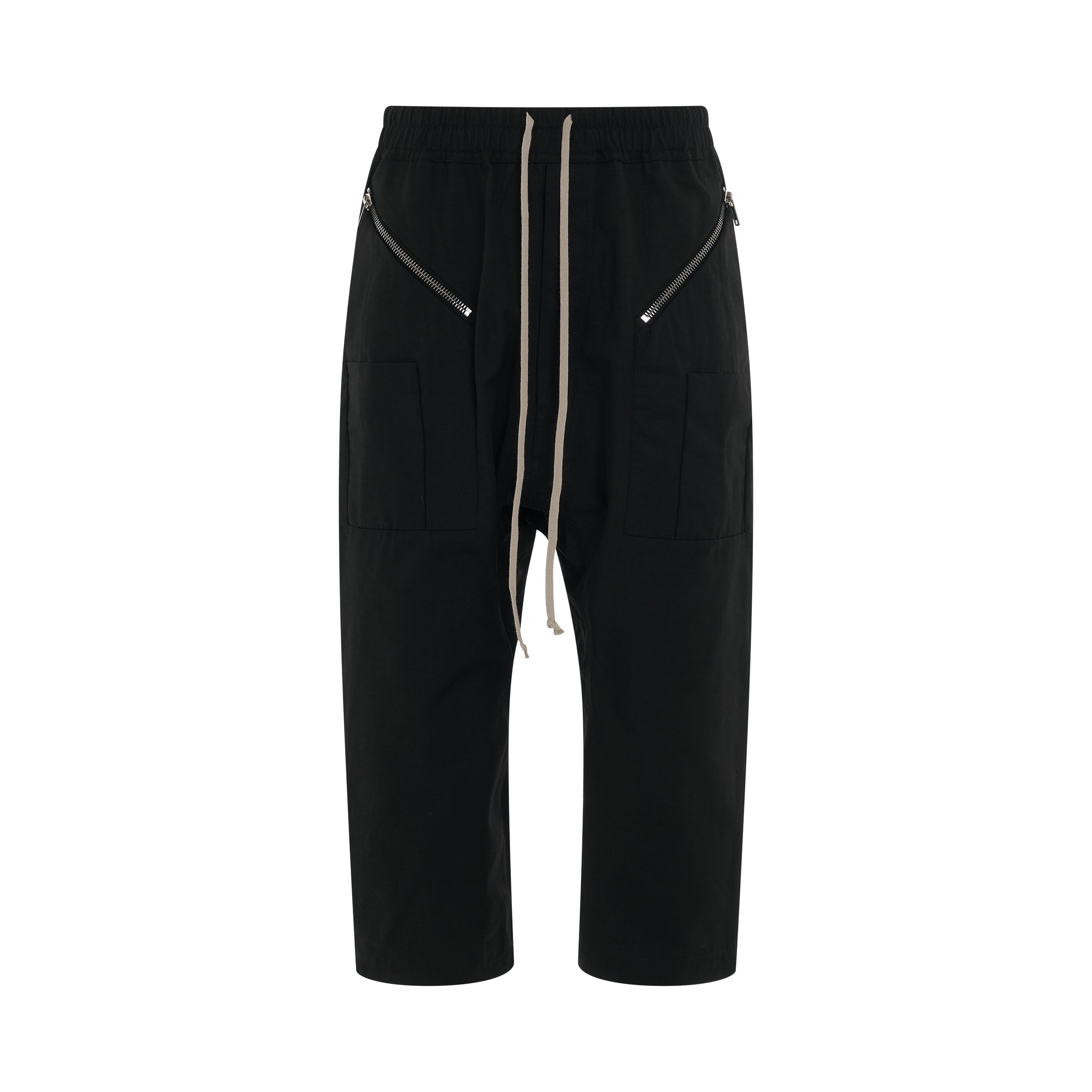 DRKSHDW Strobe Cargo Cropped Woven Pants in Black