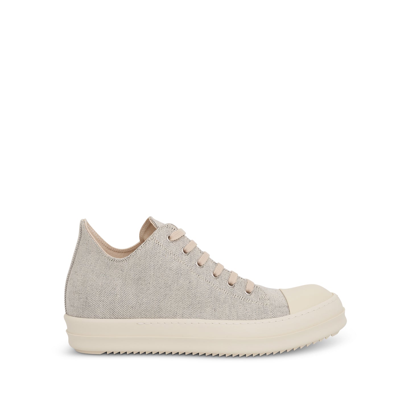 DRKSHDW Low Denim Sneakers in Melange Milk/Milk