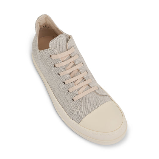 DRKSHDW Low Denim Sneakers in Melange Milk/Milk