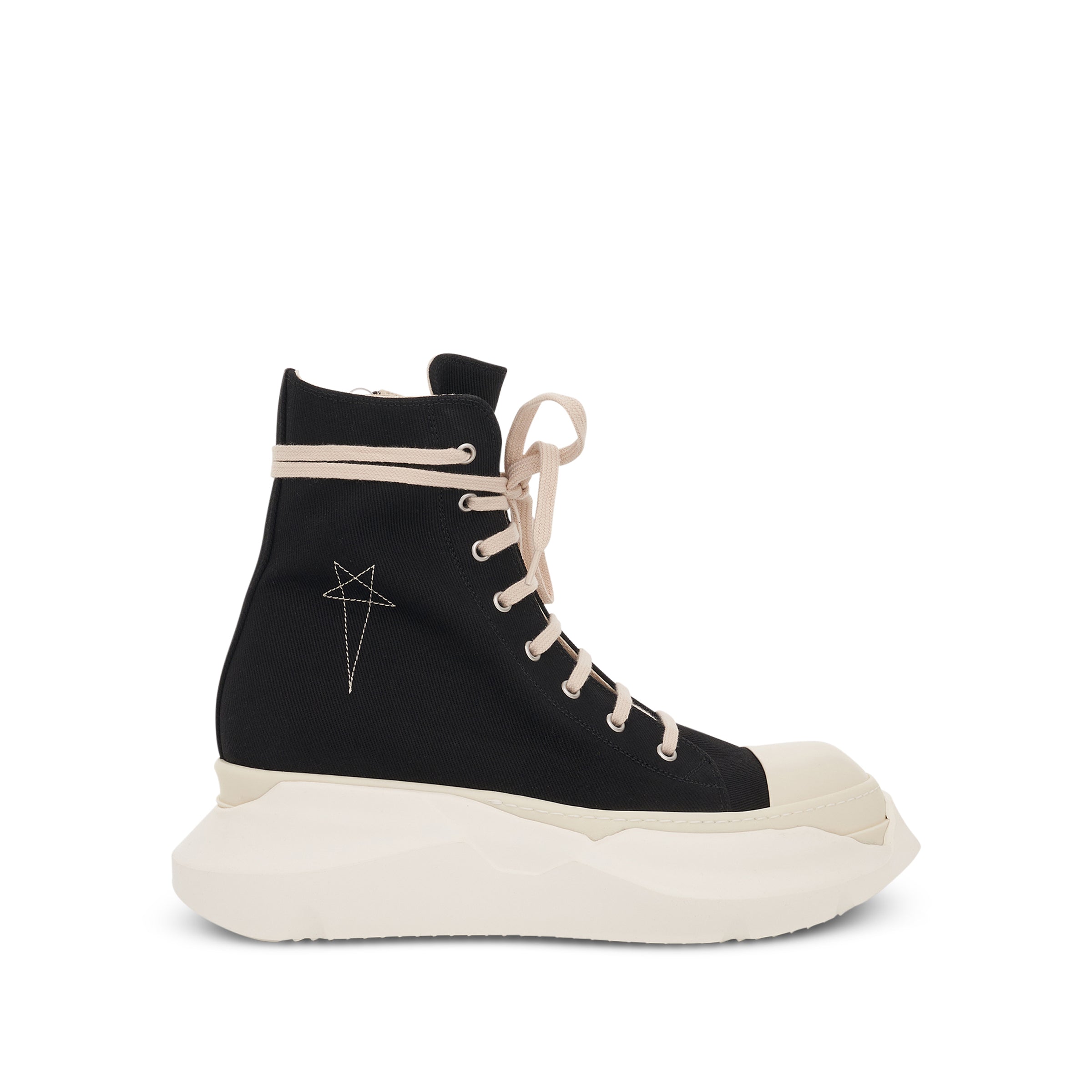 RICK OWENS DRKSHDW DRKSHDW Abstract Denim Pentagram Stitch Sneakers in ...