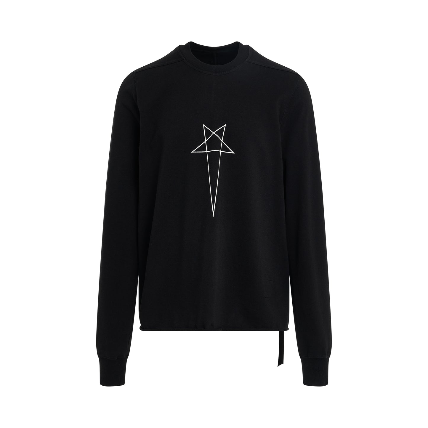 Pentagram Print Crewneck Sweatshirt in Black/Milk