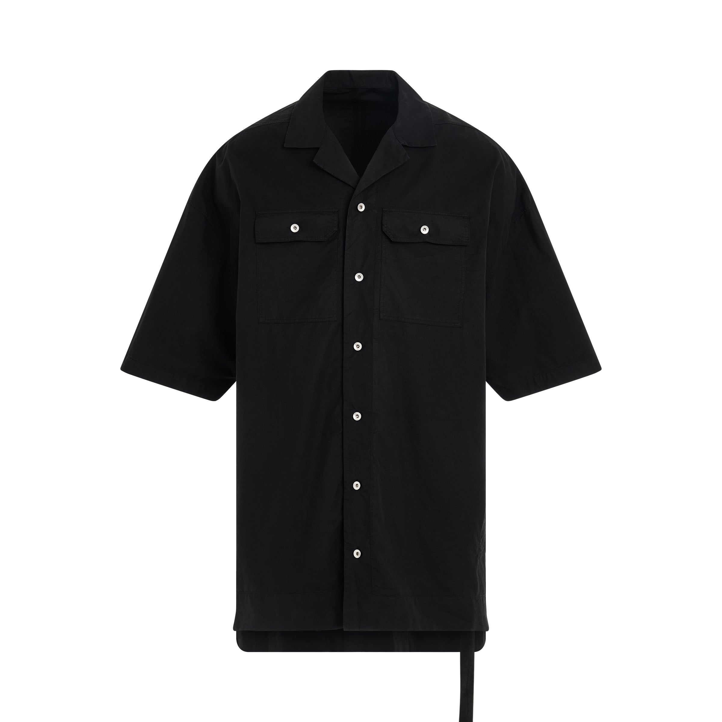 Cotton Poplin Magnum Tommy Shirt in Black