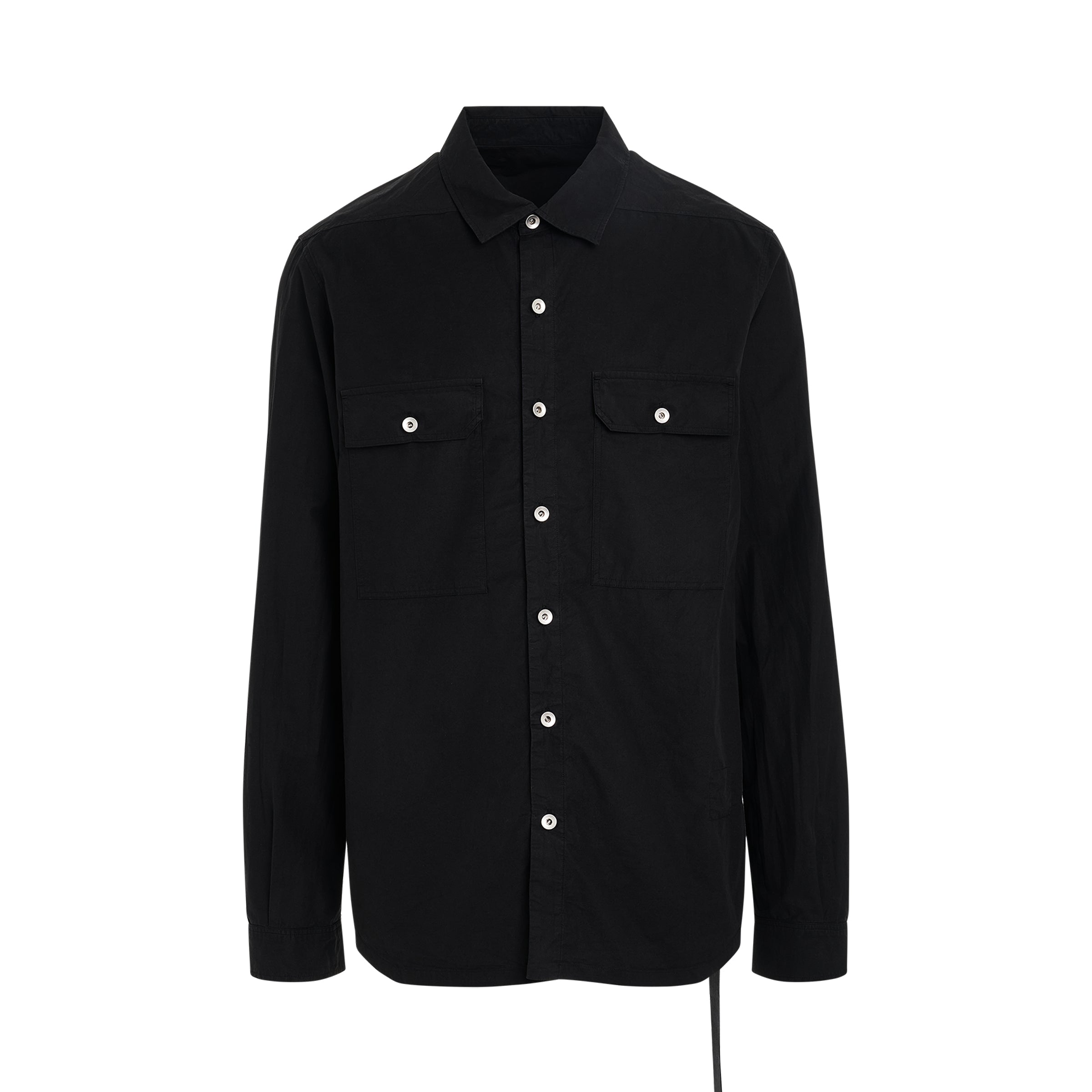 Cotton Poplin Outershirt in Black