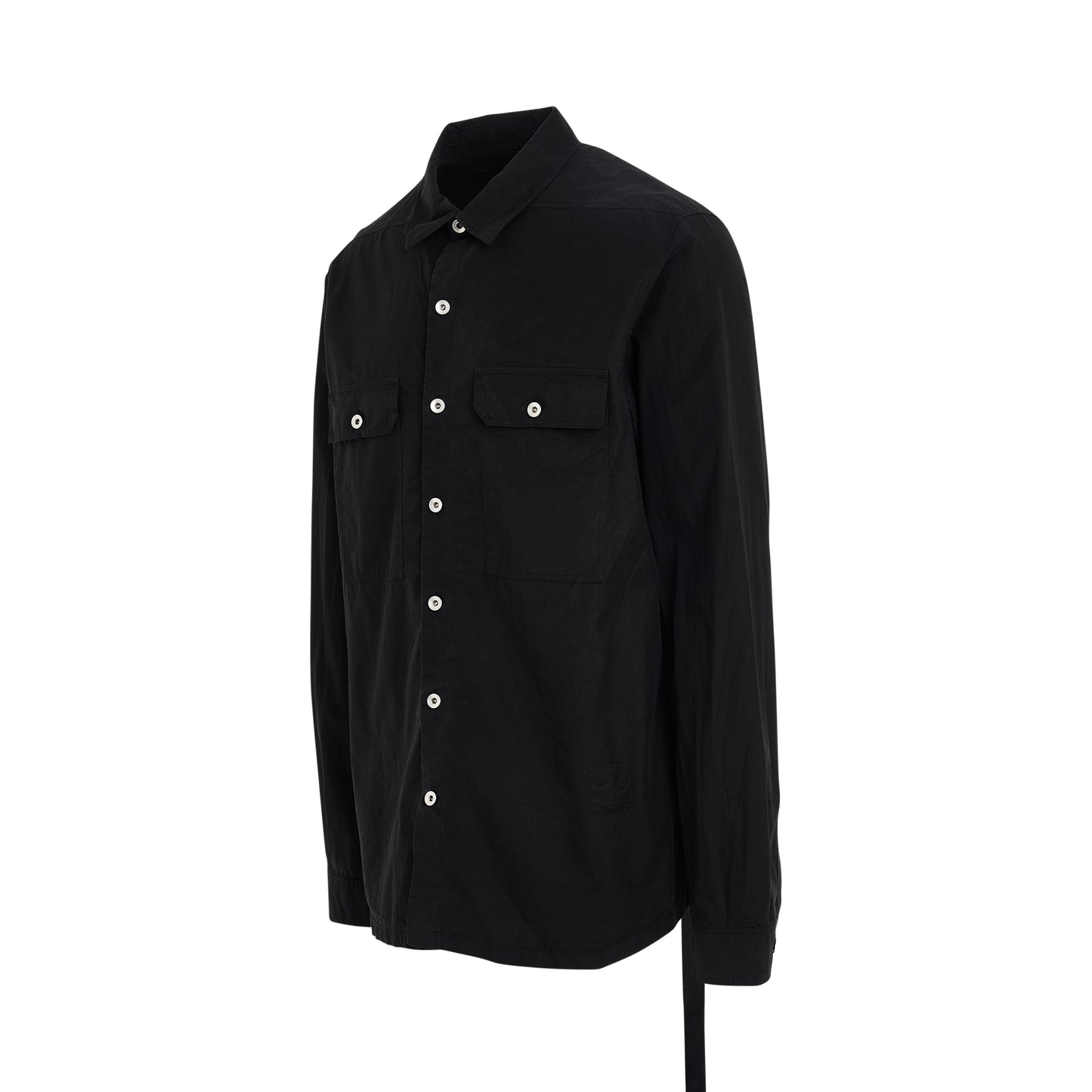 Cotton Poplin Outershirt in Black