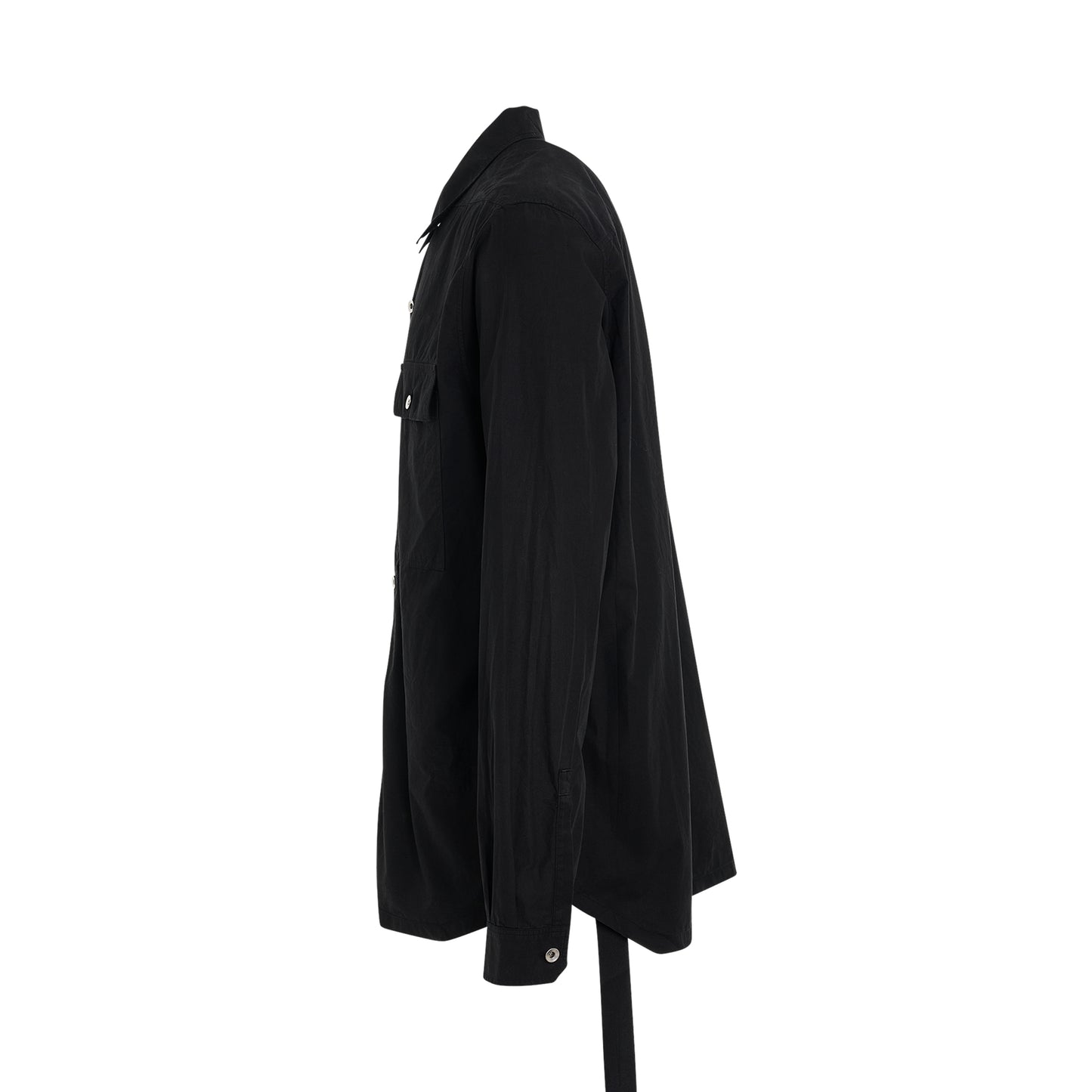 Cotton Poplin Outershirt in Black