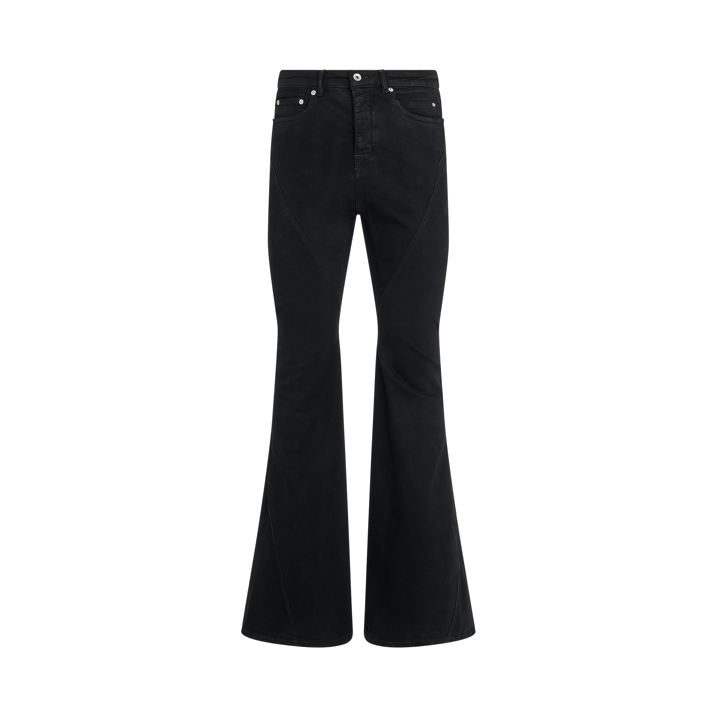 Bias Bootcut Jeans in Black