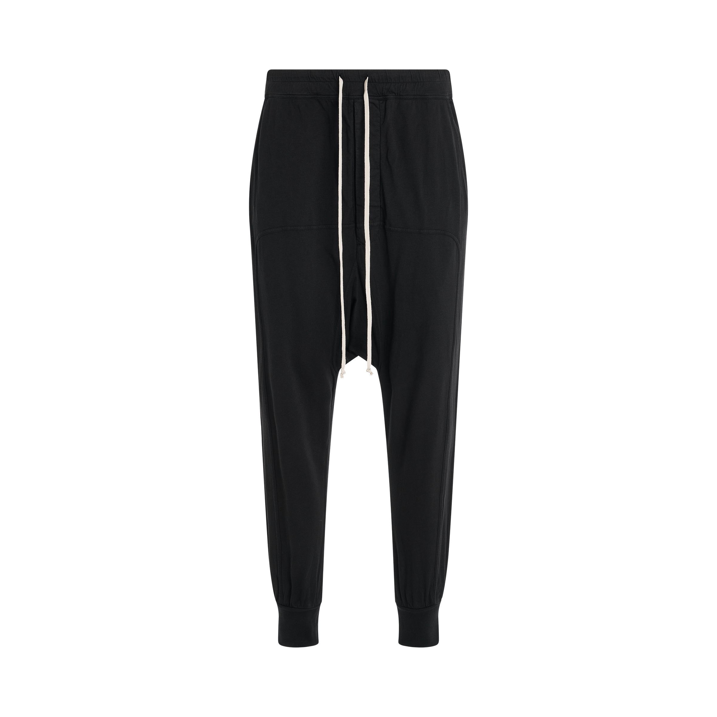 Men Prisoner Drawstring Pants in Black