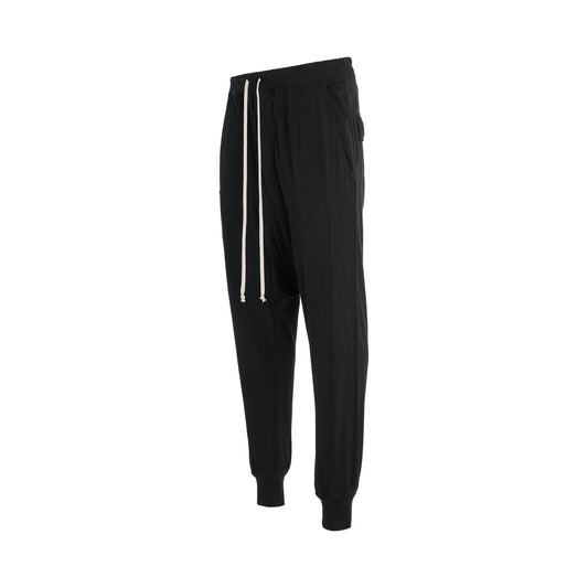 Men Prisoner Drawstring Pants in Black