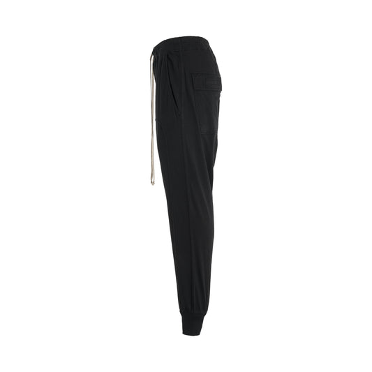 Men Prisoner Drawstring Pants in Black