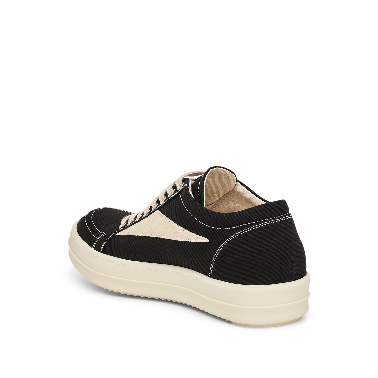 Cotton Barre Vintage Sneaker in Black/Milk