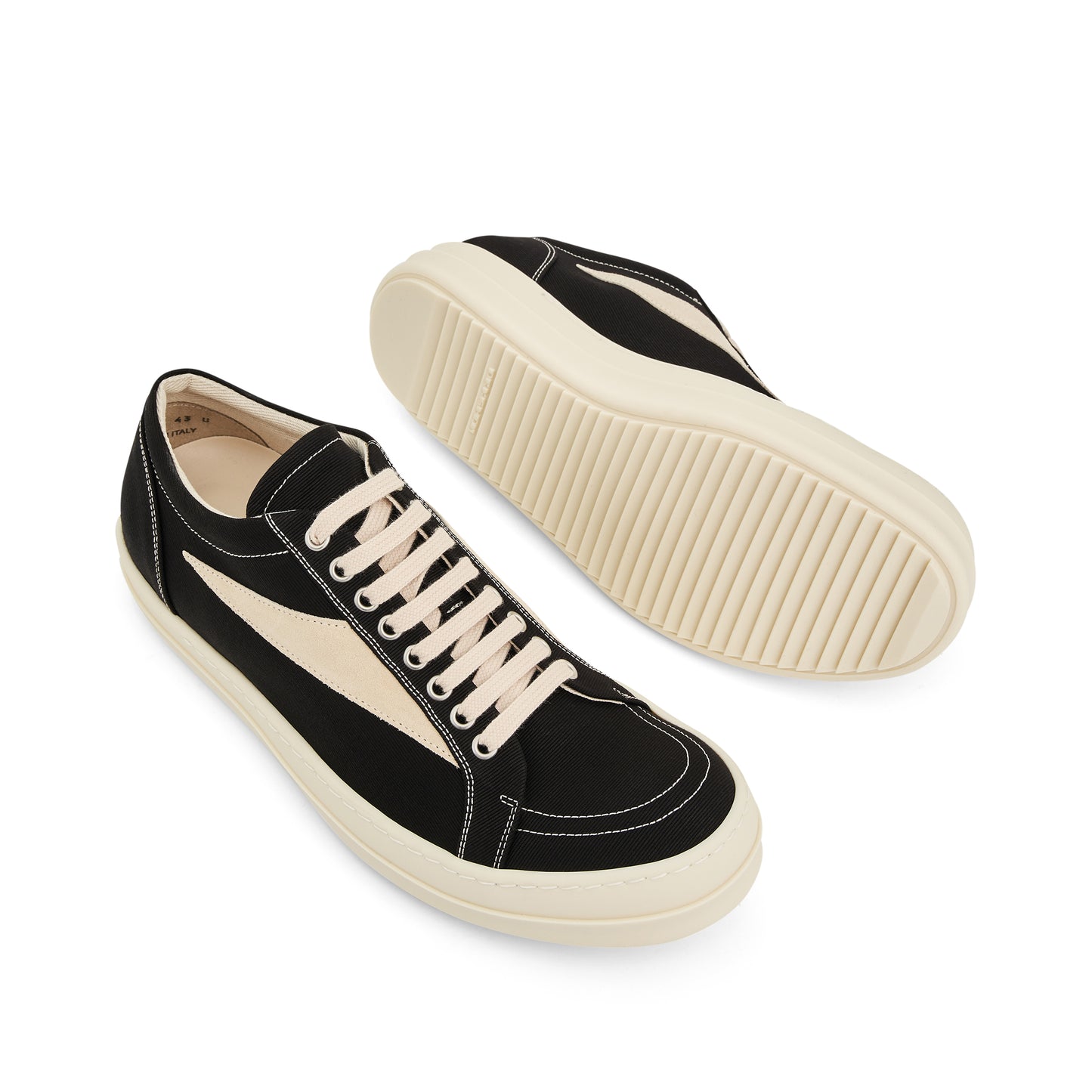 Cotton Barre Vintage Sneaker in Black/Milk