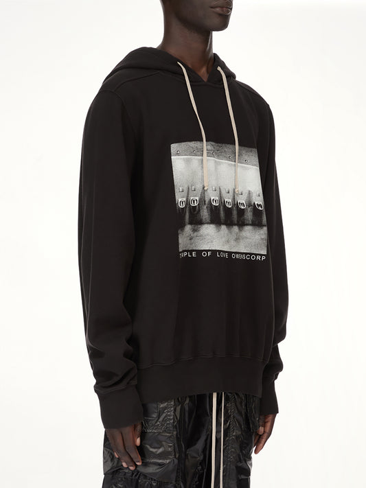 Urinal Oversized Hoodie in Black/Milk