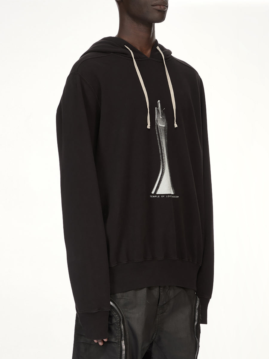 Statue Oversized Hoodie in Black/Milk