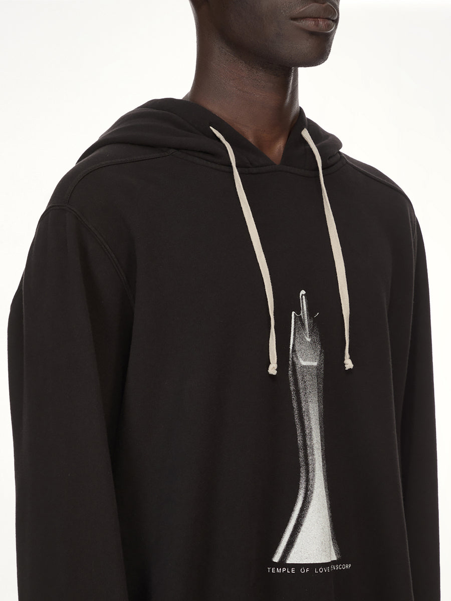 Statue Oversized Hoodie in Black/Milk