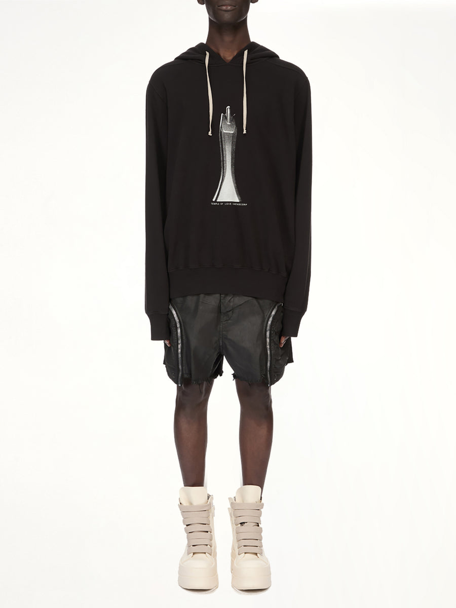 Statue Oversized Hoodie in Black/Milk