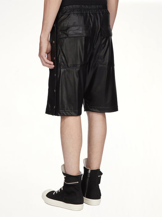 Wide Pusher Shorts in Black