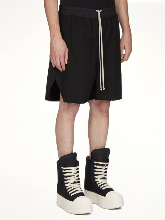 Long Boxers Butt Zip in Black