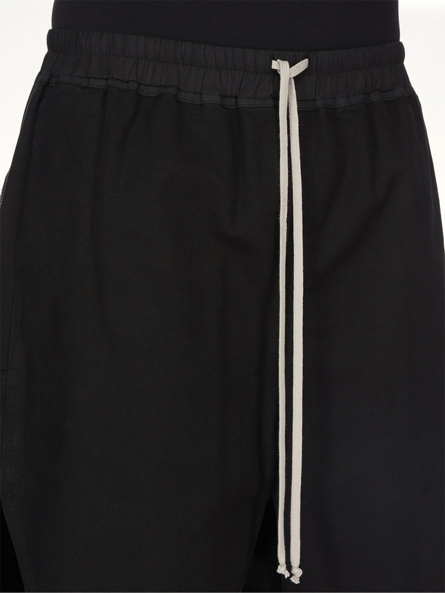Long Boxers Butt Zip in Black