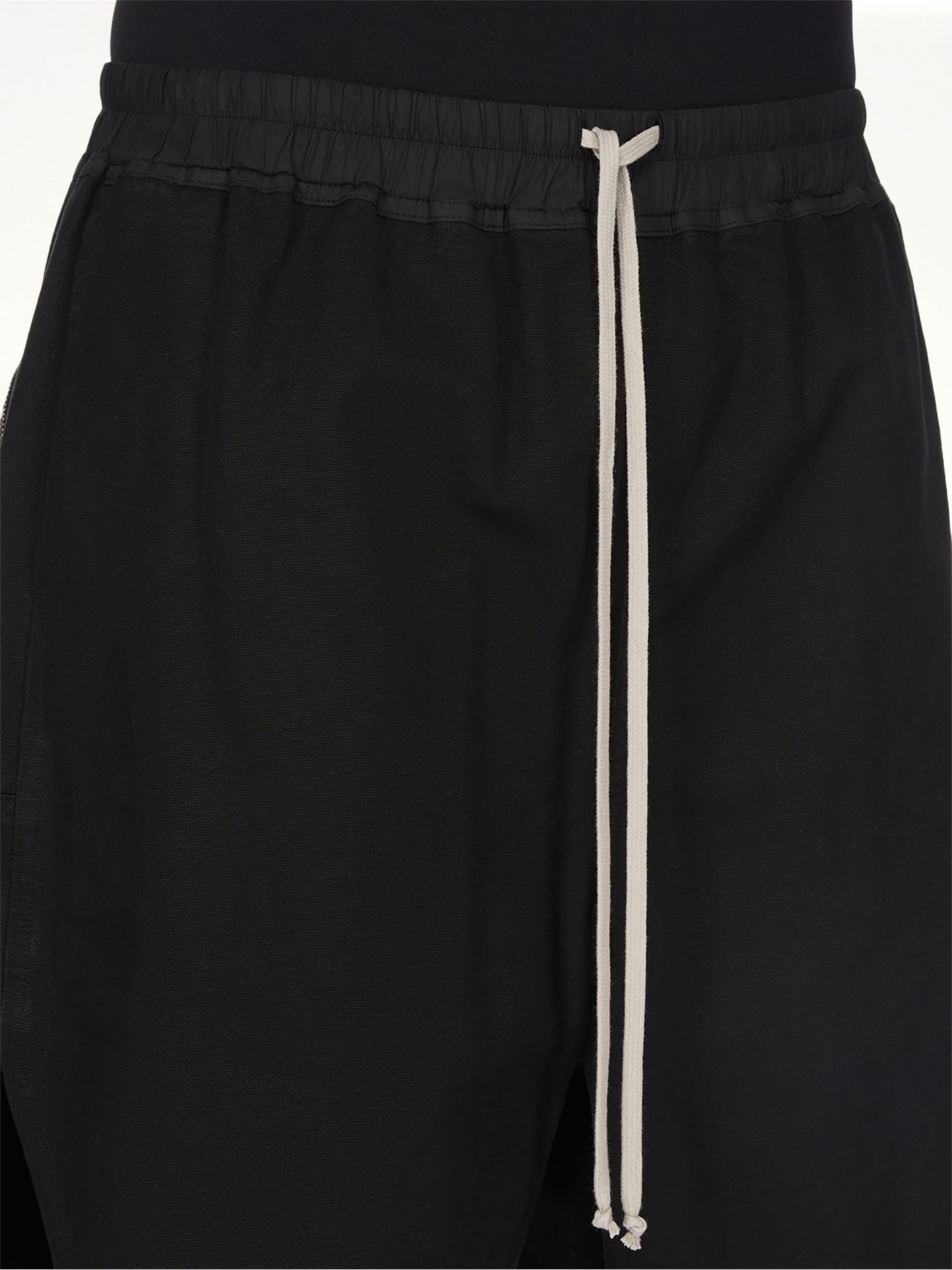 Long Boxers Butt Zip in Black