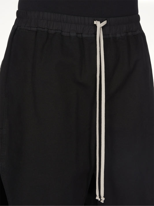 Long Boxers Butt Zip in Black