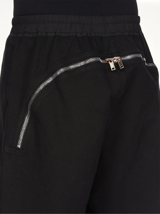 Long Boxers Butt Zip in Black