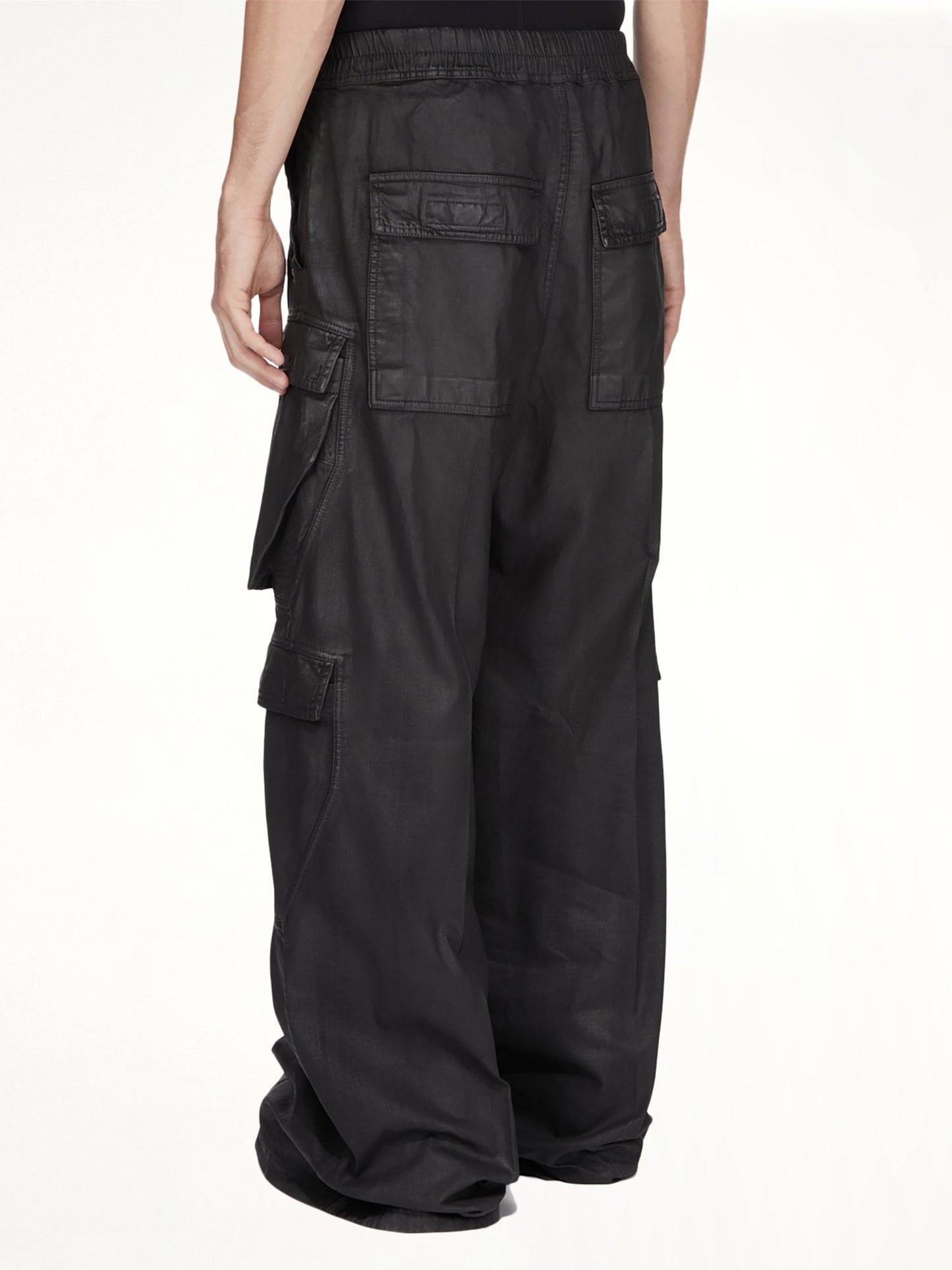 Denim Double Cargo Jumbo Belas in Black