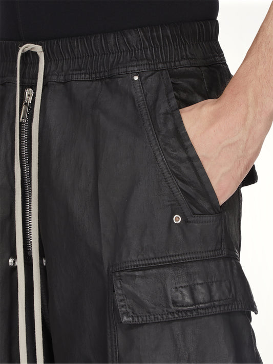 Denim Double Cargo Jumbo Belas in Black