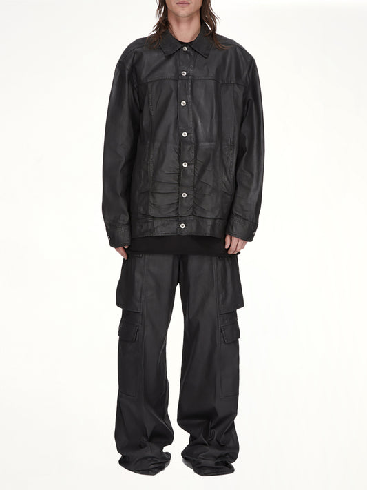 Denim Double Cargo Jumbo Belas in Black