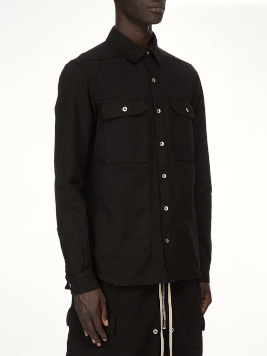 Woven Outershirt in Black