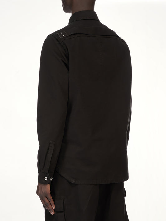 Woven Outershirt in Black