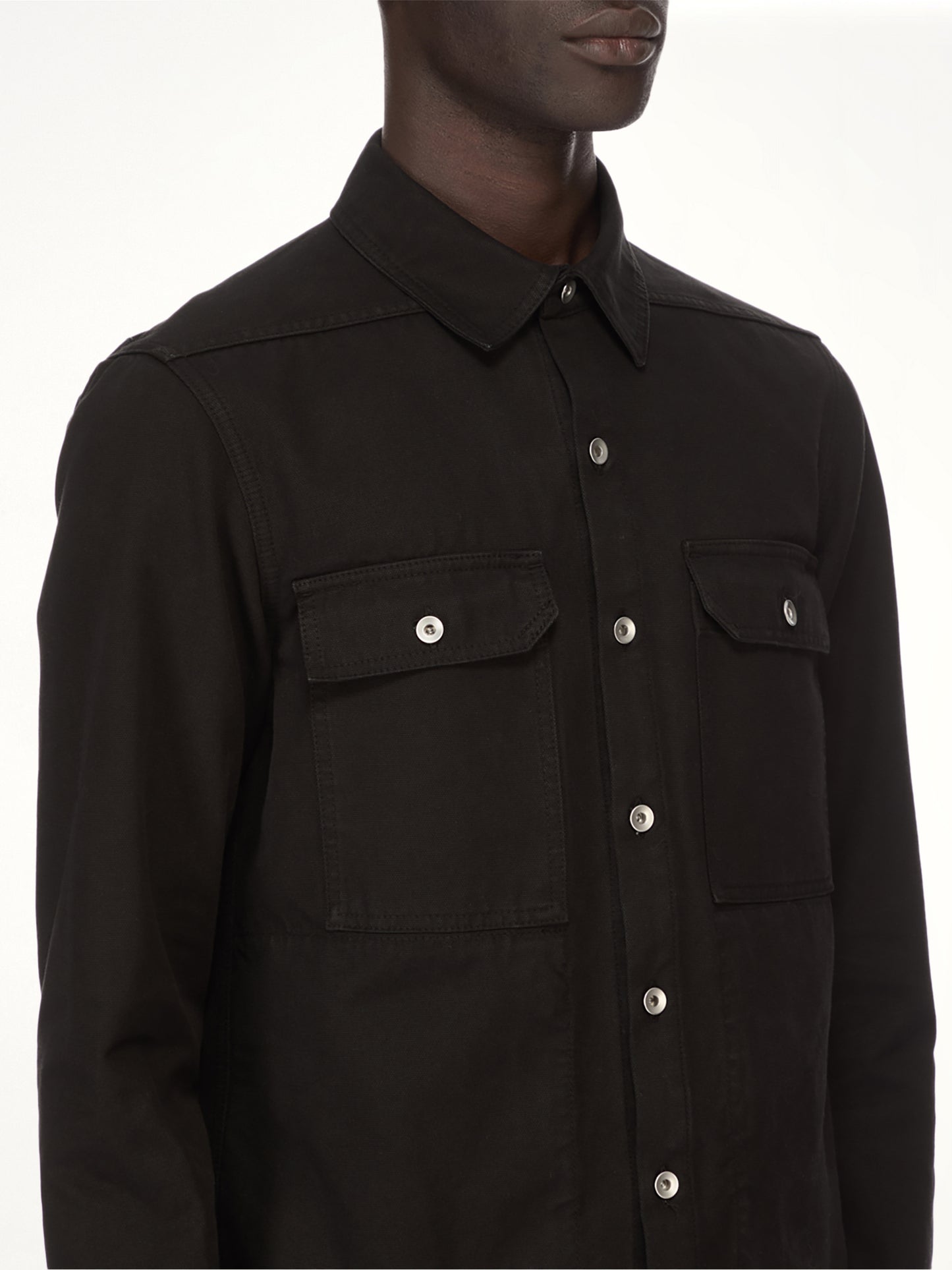 Woven Outershirt in Black